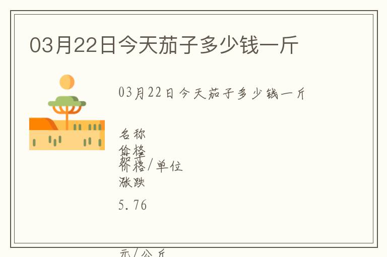 03月22日今天茄子多少钱一斤