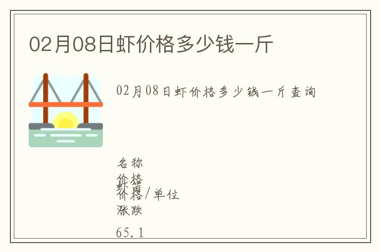 02月08日虾价格多少钱一斤