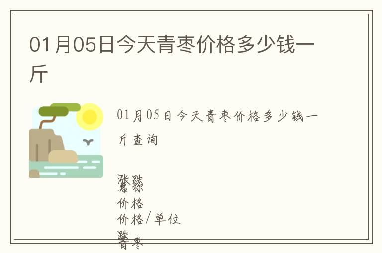 01月05日今天青枣价格多少钱一斤