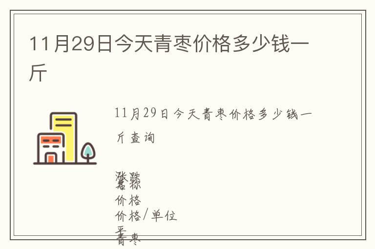 11月29日今天青枣价格多少钱一斤