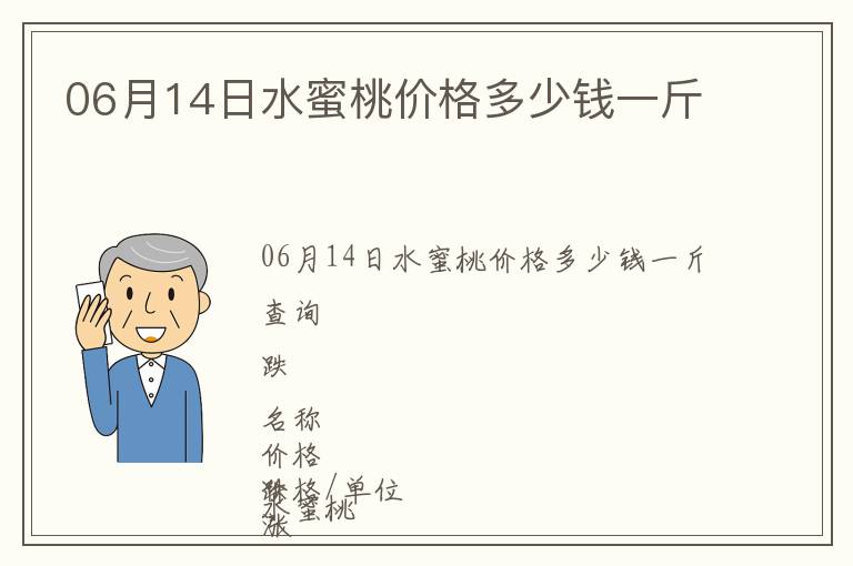 06月14日水蜜桃价格多少钱一斤