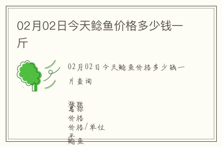 02月02日今天鲶鱼价格多少钱一斤