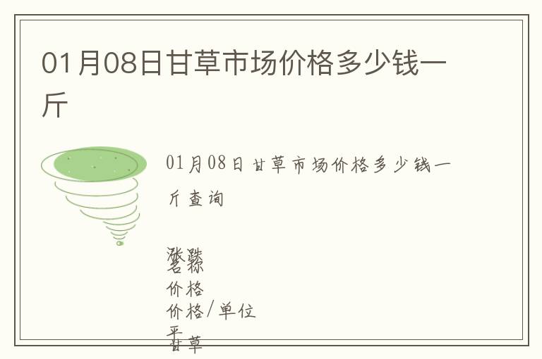 01月08日甘草市场价格多少钱一斤