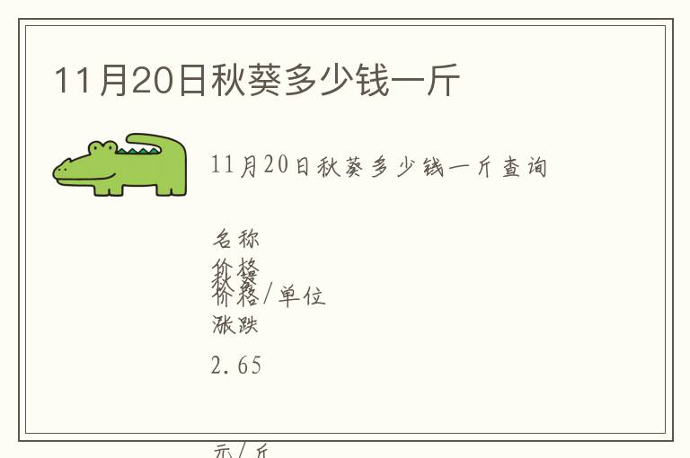 11月20日秋葵多少钱一斤