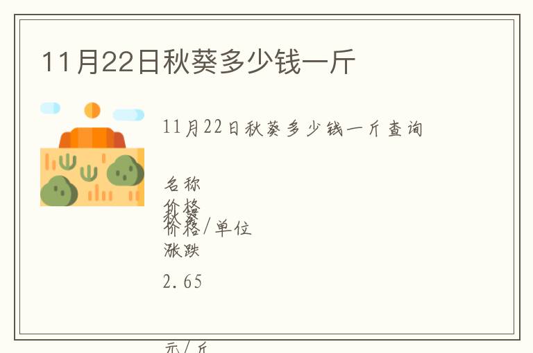 11月22日秋葵多少钱一斤