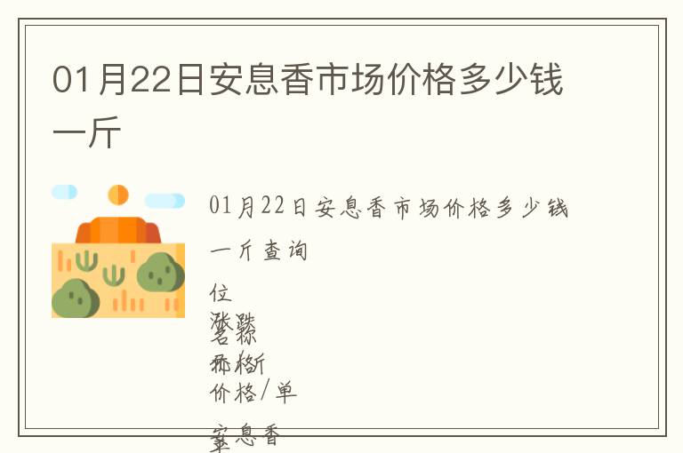 01月22日安息香市场价格多少钱一斤