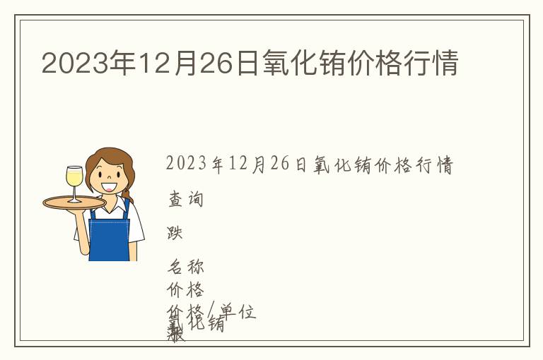 2023年12月26日氧化铕价格行情