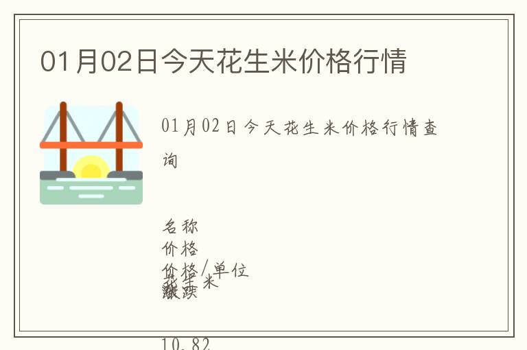 01月02日今天花生米价格行情