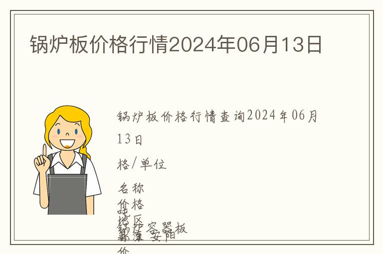 锅炉板价格行情2024年06月13日