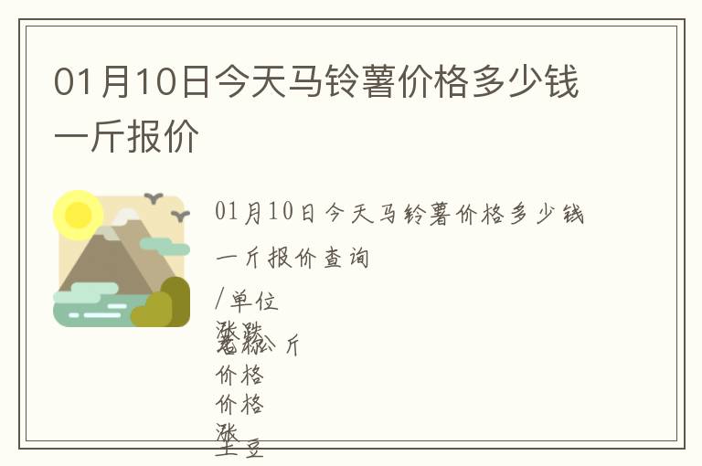 01月10日今天马铃薯价格多少钱一斤报价