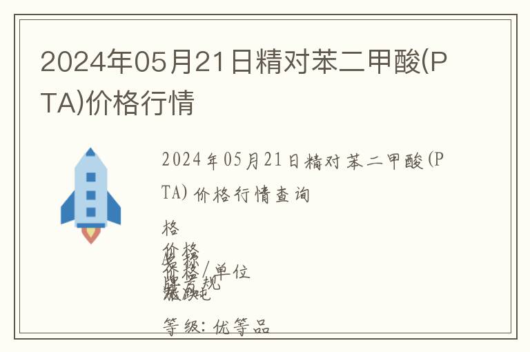 2024年05月21日精对苯二甲酸(PTA)价格行情