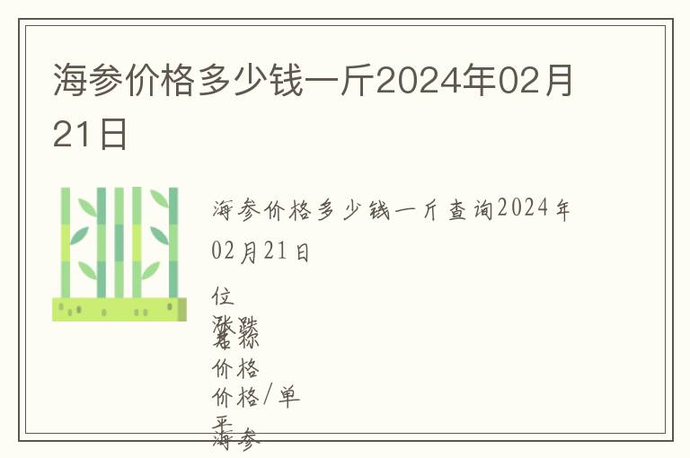 海参价格多少钱一斤2024年02月21日