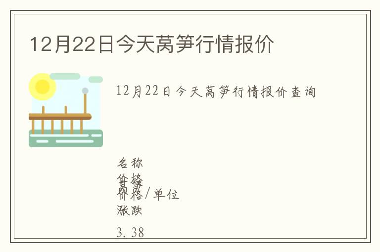 12月22日今天莴笋行情报价