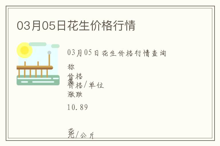 03月05日花生价格行情