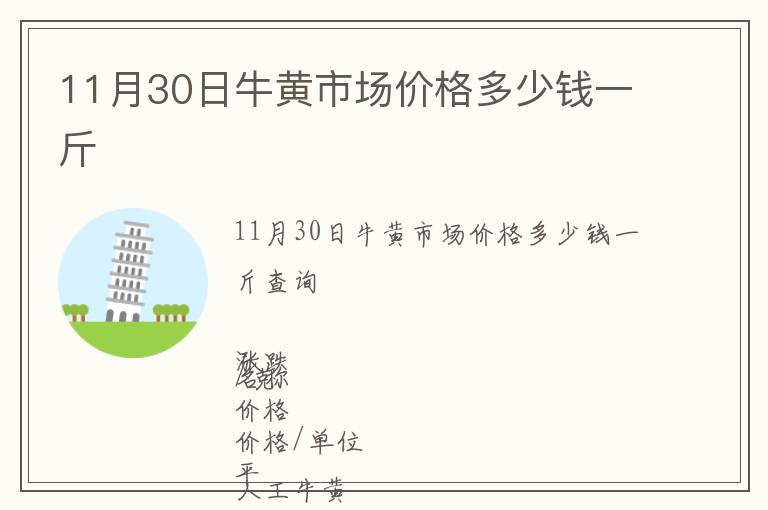 11月30日牛黄市场价格多少钱一斤