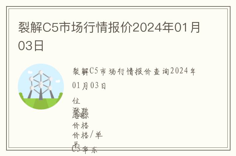 裂解C5市场行情报价2024年01月03日