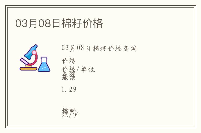 03月08日棉籽价格