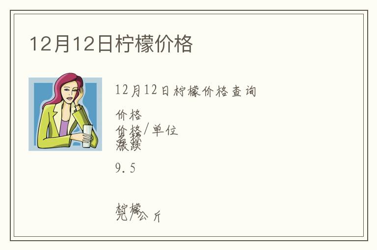 12月12日柠檬价格