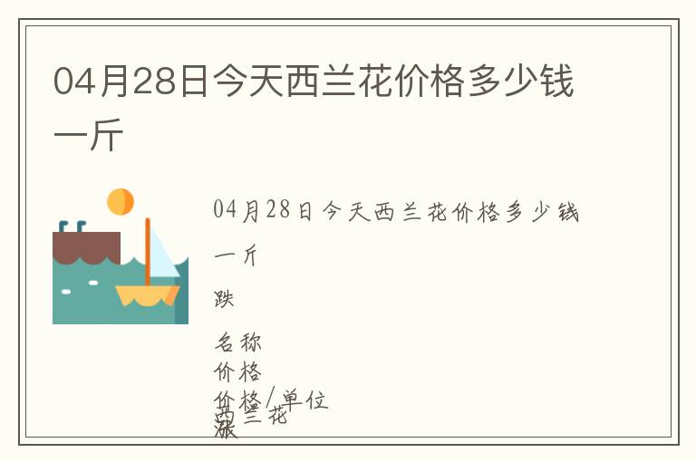 04月28日今天西兰花价格多少钱一斤