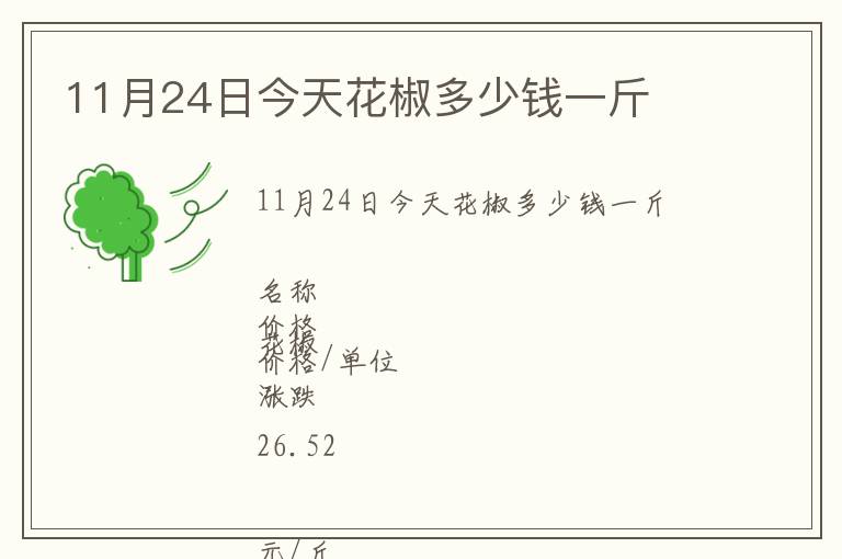 11月24日今天花椒多少钱一斤