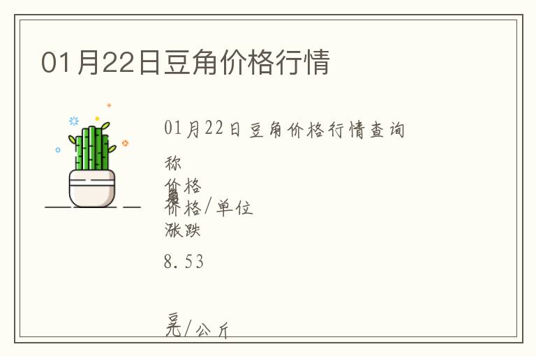 01月22日豆角价格行情