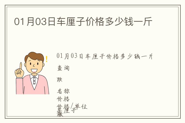 01月03日车厘子价格多少钱一斤