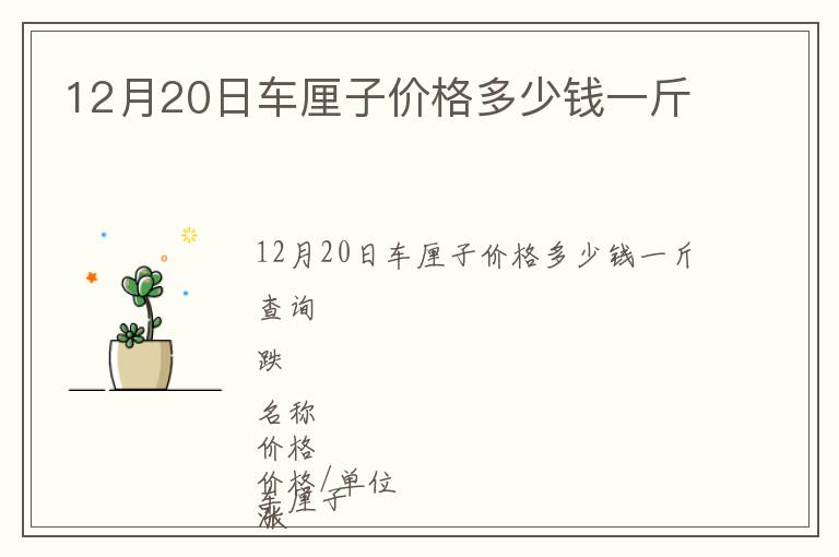 12月20日车厘子价格多少钱一斤