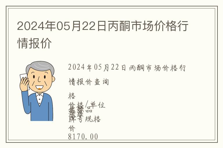 2024年05月22日丙酮市场价格行情报价