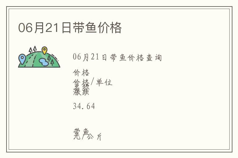 06月21日带鱼价格