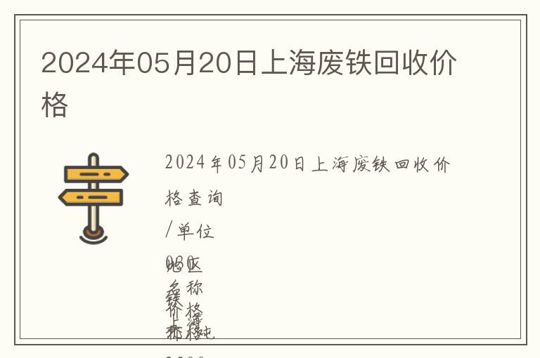 2024年05月20日上海废铁回收价格