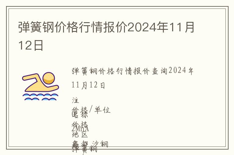 弹簧钢价格行情报价2024年11月12日