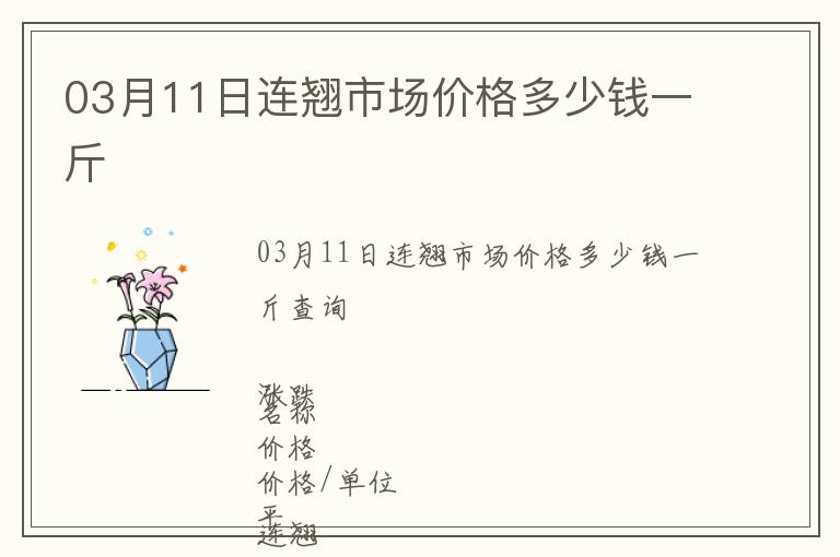 03月11日连翘市场价格多少钱一斤