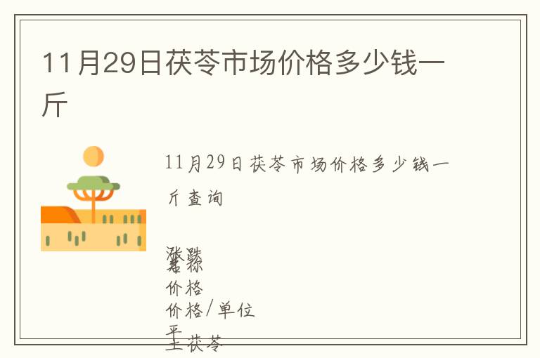 11月29日茯苓市场价格多少钱一斤